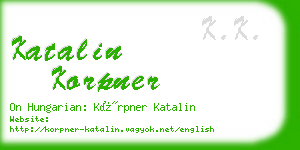 katalin korpner business card